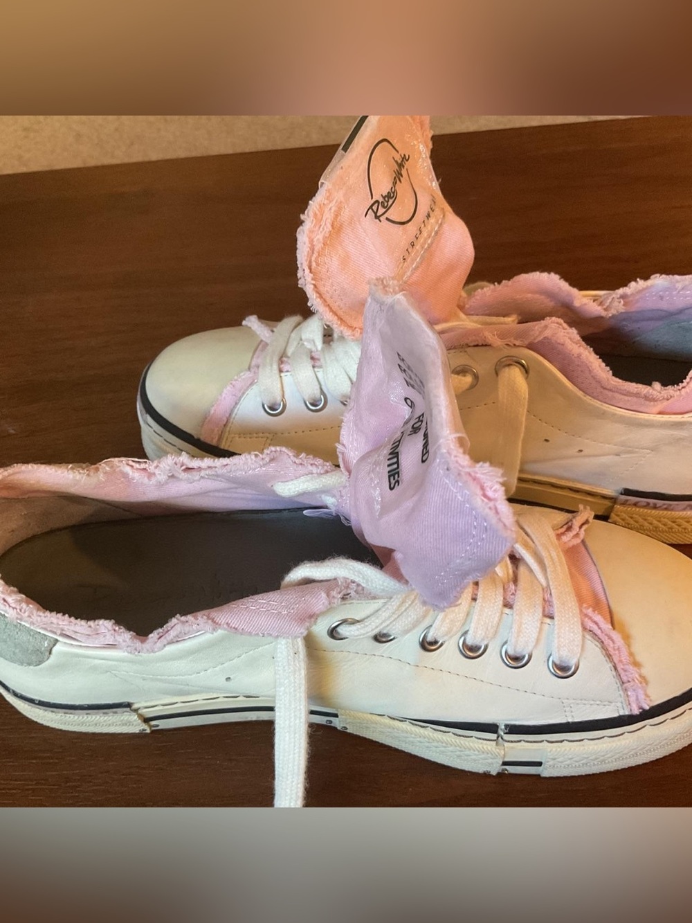 Rebecca White Streetwear Women’s sneakers Size 39 Acid Pink And White Leather
